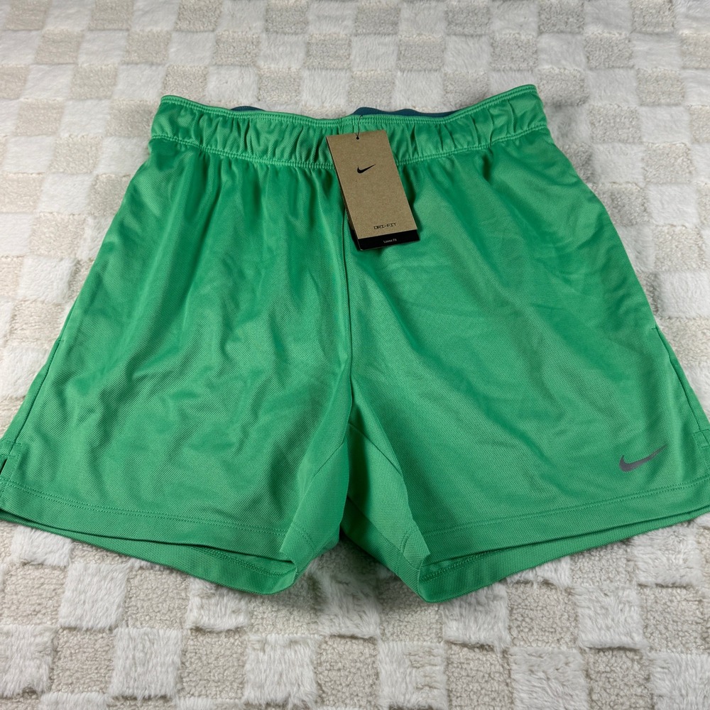 Nike Dri Fit‎ Womens Training Shorts Loose Fit Green Size Small DX6024 363